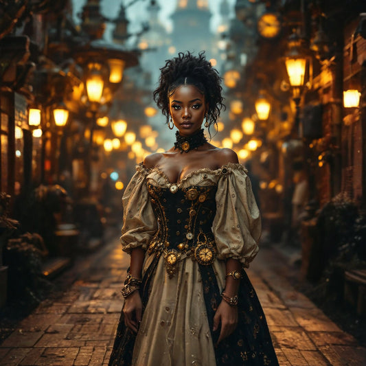 SteamPunk Pack 2 - African Female Model - 50 Images