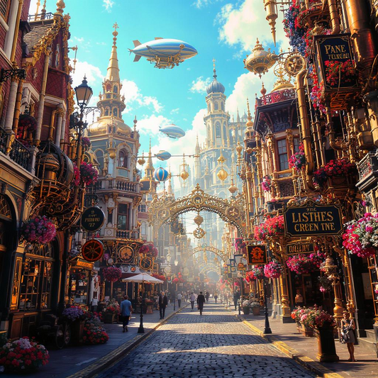 SteamPunk Street by Day Collection 1 - 50 Images