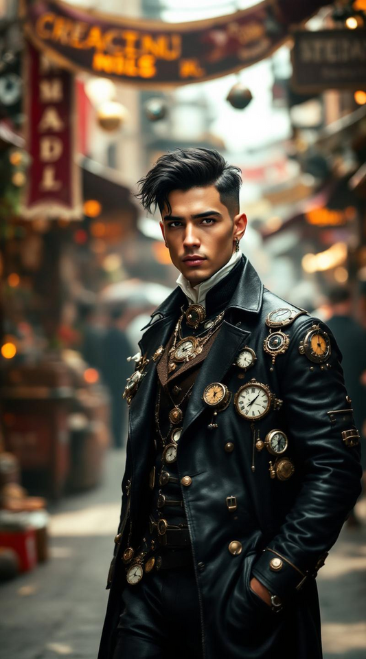 SteamPunk Pack 4 - Male Model - 50 Portrait Images